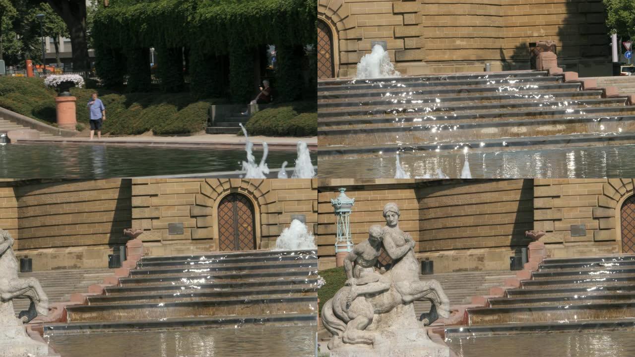 半人马雕像和喷泉弗里德里希广场曼海姆，德国