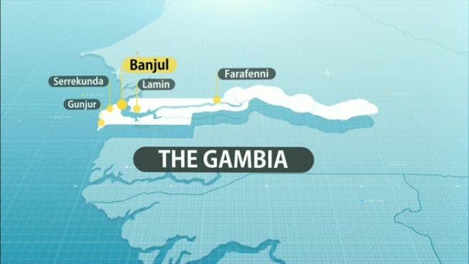 冈比亚的地图