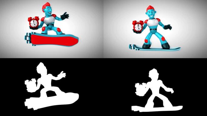 机器人surfing-3D动画