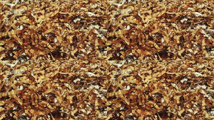 金色金属丝背景风高清镜头