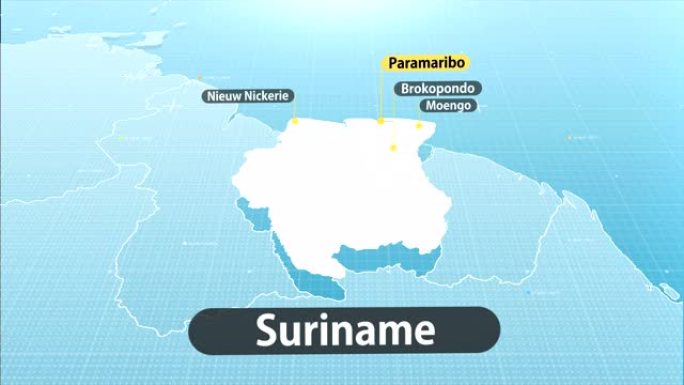 苏里南的地图