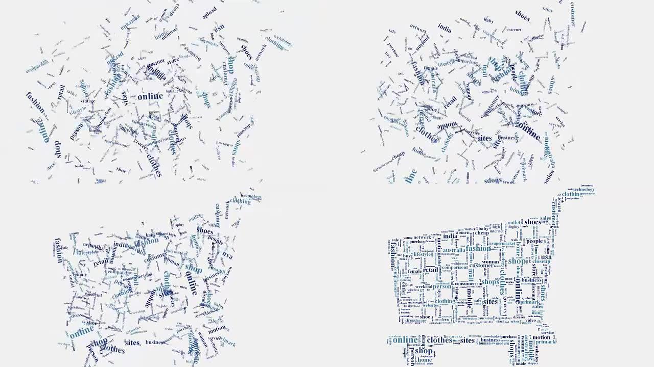 购物车零售消费购物词云文字排版