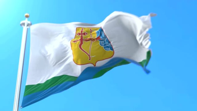 俄罗斯基洛夫州俄罗斯联邦主体旗帜。循环