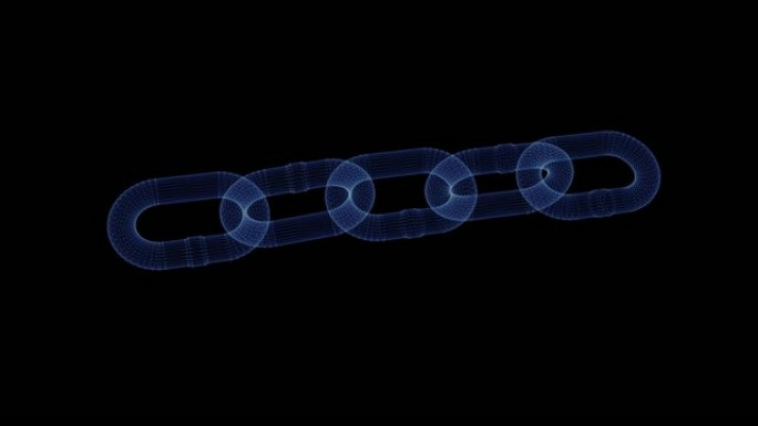 粒子蓝链的全息图