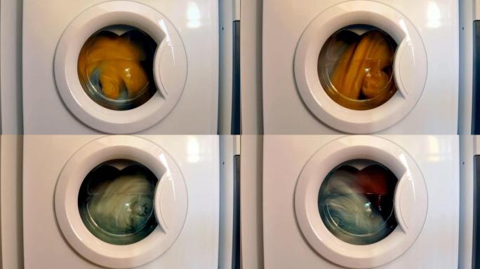 洗衣机洗彩色衣服时间流逝