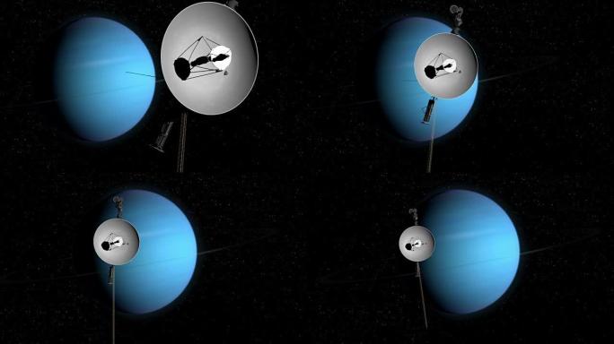 航海家号太空探测器接近天王星。