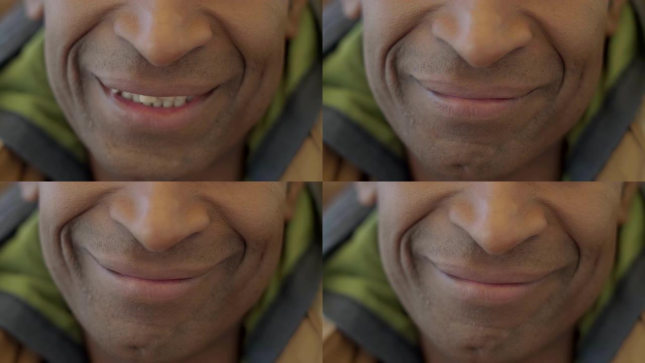 非洲裔美国人微笑的短拍