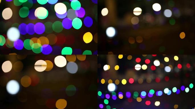 抽象的七彩光Bokeh on dark