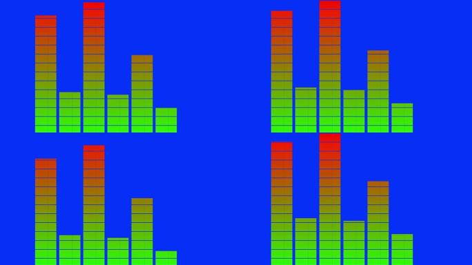 绿屏动画上的声音音频均衡条