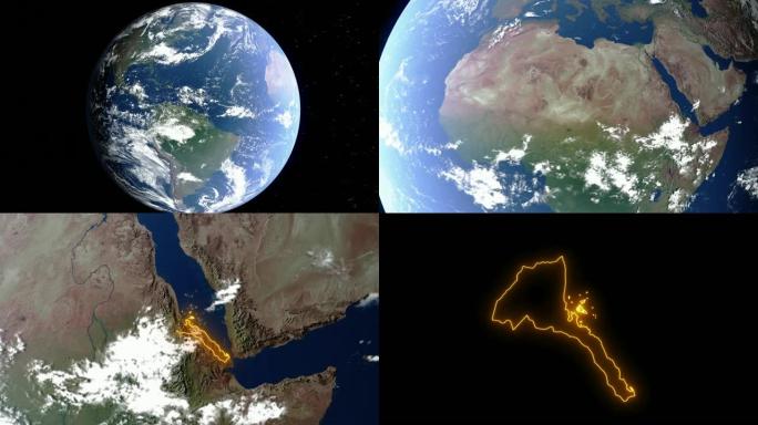 地球与厄立特里亚接壤