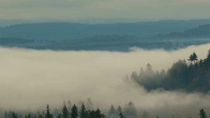 跑马地或景观上的低云和雾的时间流逝4k UHD视频美国
