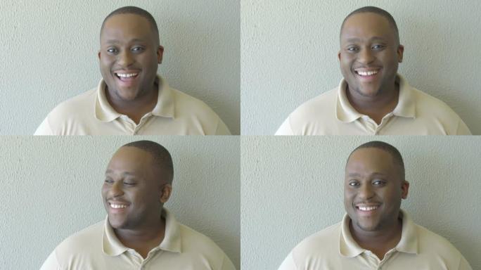 年轻的非洲男子微笑的肖像