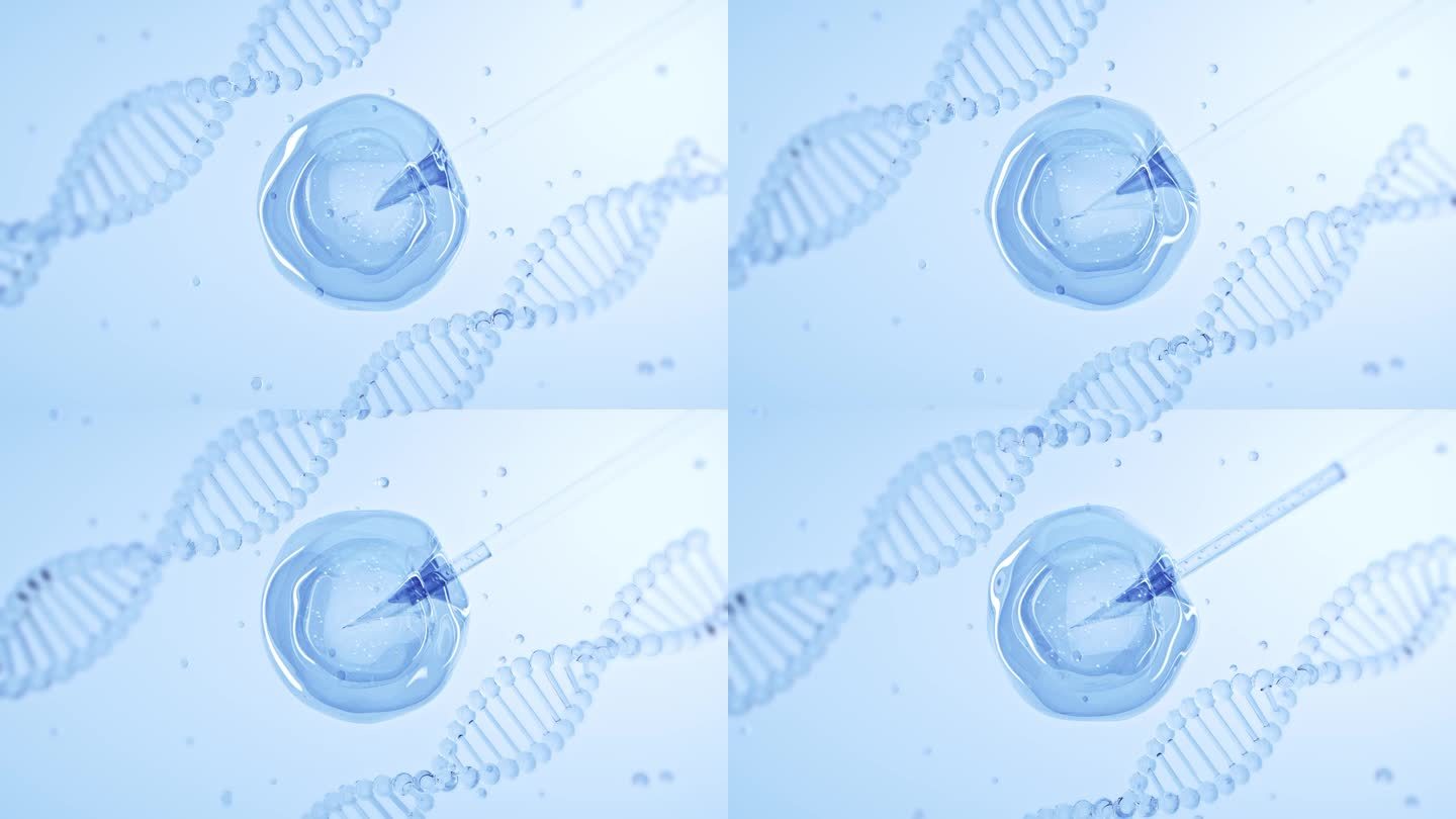 DNA细胞分子精华液萃取三维动画