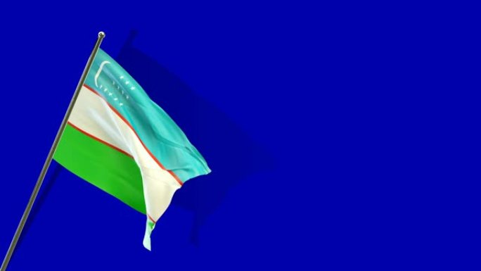 乌兹别克斯坦国旗升起