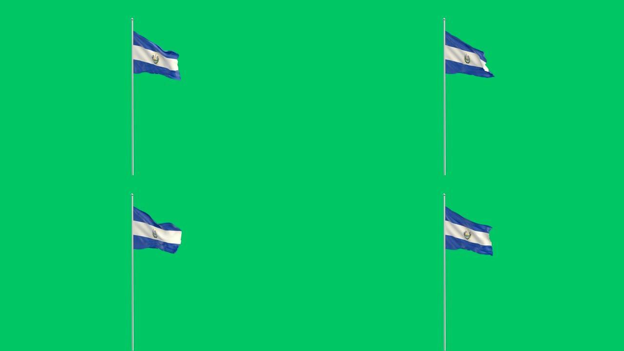 尼加拉瓜国旗升起