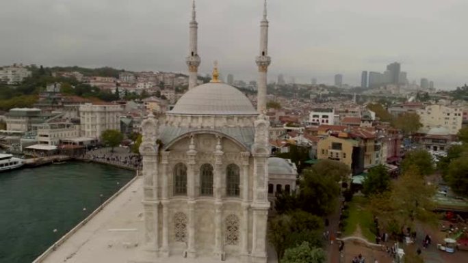 伊斯坦布尔奥塔科伊清真寺和博斯普鲁斯海峡鸟瞰图5