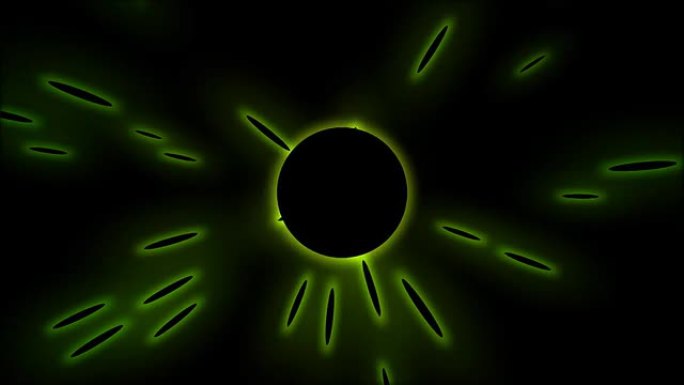 抽象黑色合并粒子-循环绿色