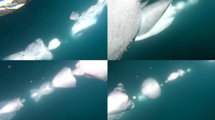 南极洲的水下冰