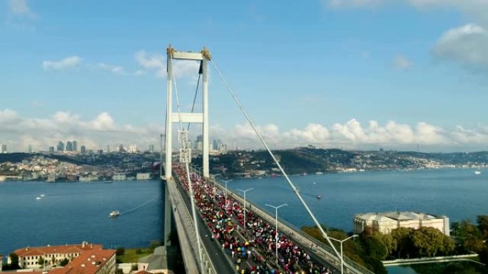 伊斯坦布尔博斯普鲁斯大桥欧亚大陆马拉松鸟瞰图8