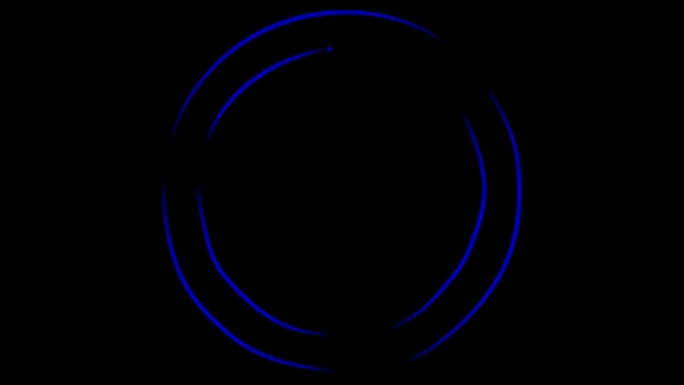 动画。旋转蓝色环。