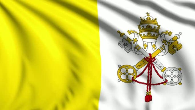 风中织物结构的梵蒂冈城旗(可循环)