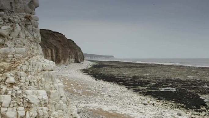 从英国布里德灵顿看到的海滩和北海