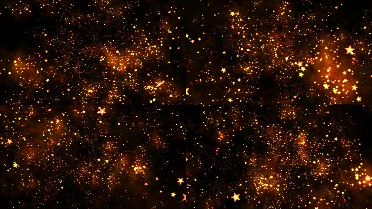 太空穿越恒星形状-橙色环