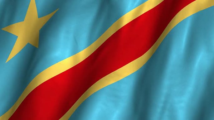 刚果-金沙萨挥舞旗帜，循环