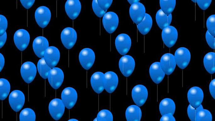 带有阿尔法的派对蓝色气球