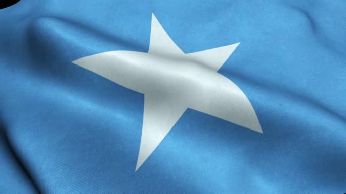 索马里国旗无缝循环挥舞动画