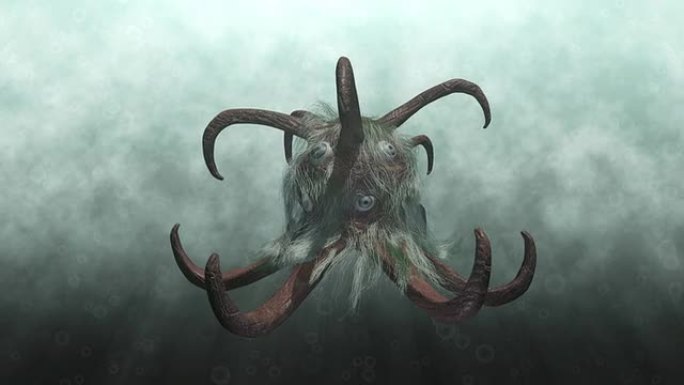 水下幻想怪物的动画