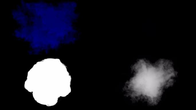 抽象烟雾形状爆炸。