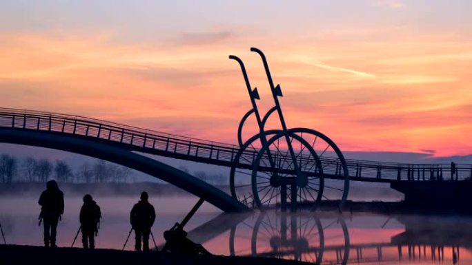 韩国的自行车桥。