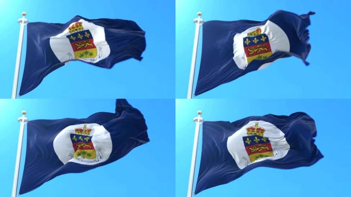 加拿大魁北克省副省长的旗帜。循环