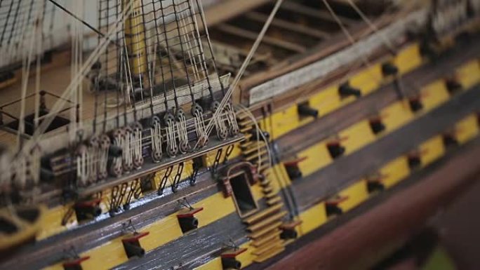 仿古木制微型玩具复制模型战争海军帆船