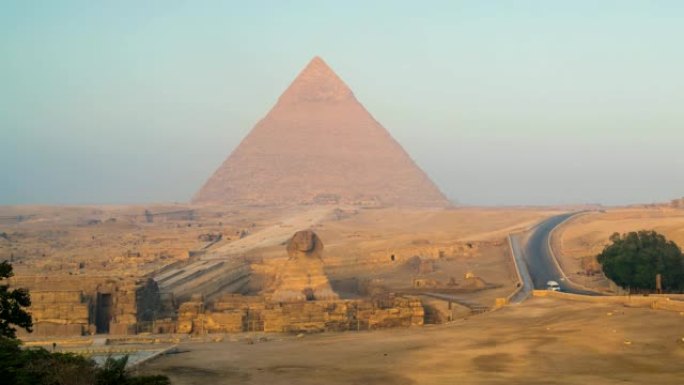 狮身人面像和埃及开罗吉萨大金字塔的电影