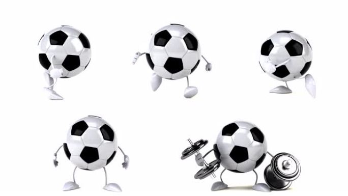 有趣的足球clips-4K 3D动画