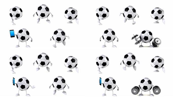 有趣的足球clips-4K 3D动画