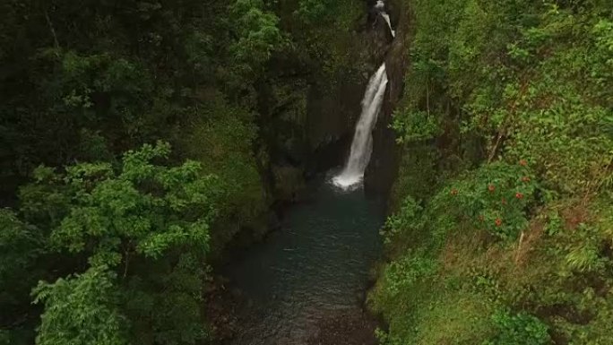 瀑布流入茂宜岛的隐藏水池