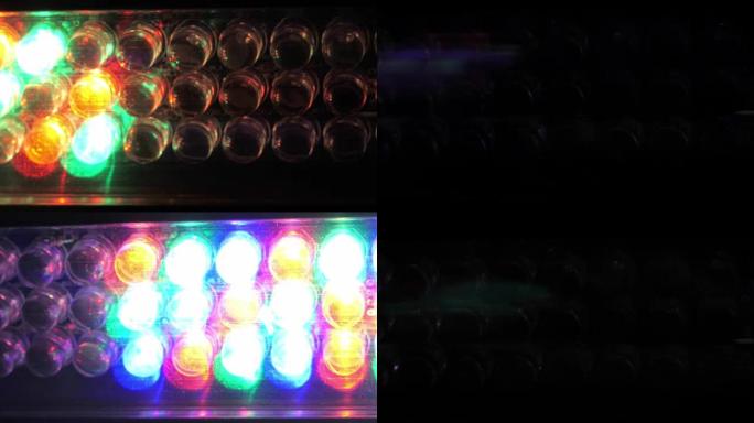 迪斯科发光二极管灯，闪烁，彩色，关闭，闪烁