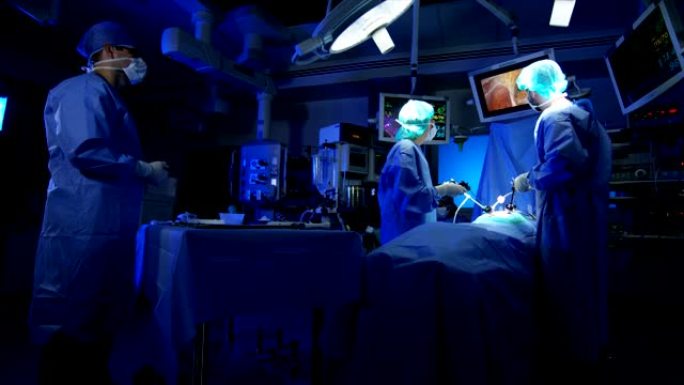 欧洲外科医生通过进行腹腔镜手术进行培训