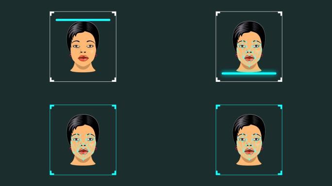 面部识别系统的概念，女性面部的生物度量检测，识别和验证