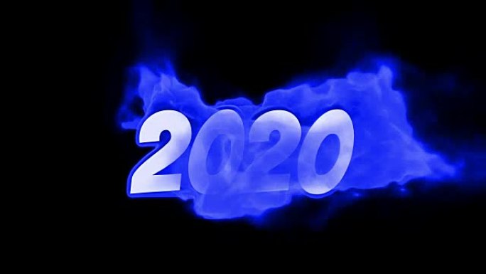 2020。着火了。着火了。高湍流。火焰中的文本。火字。