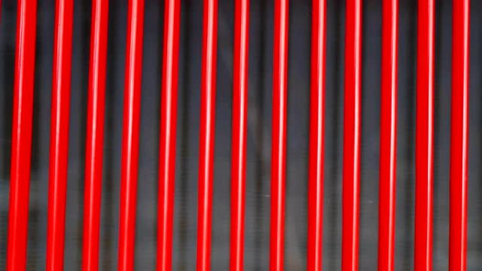 红色铁线背景，抽象线背景，红色铁格栅纹理