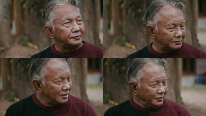 肖像高级泰国男子退休