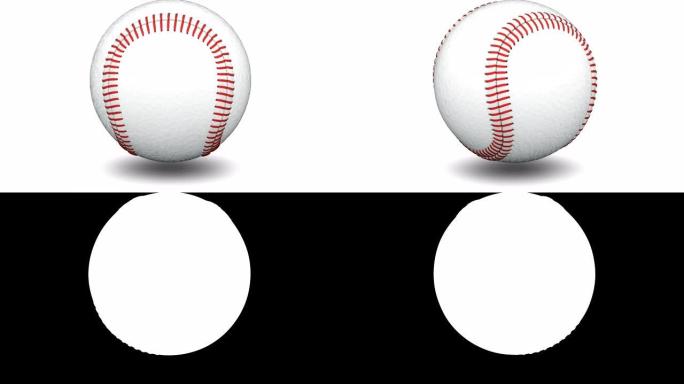 棒球。循环录像具有4k分辨率和alpha通道。
