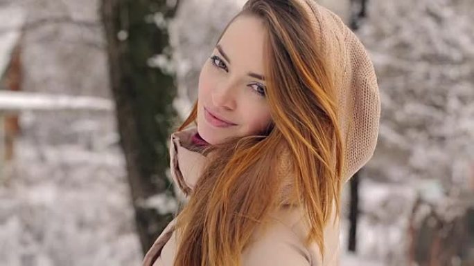 冬天的美女肖像