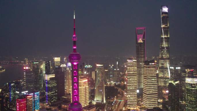 上海航拍夜景