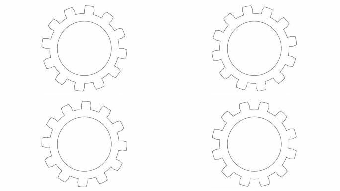 齿轮旋转。无缝回路
