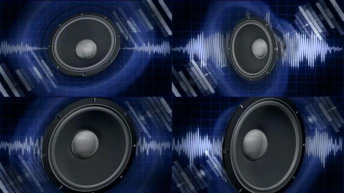 音频视觉扬声器动画构图